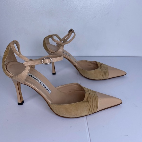 Manolo Blahnik Beige Strappy Heels - Picture 4 of 8